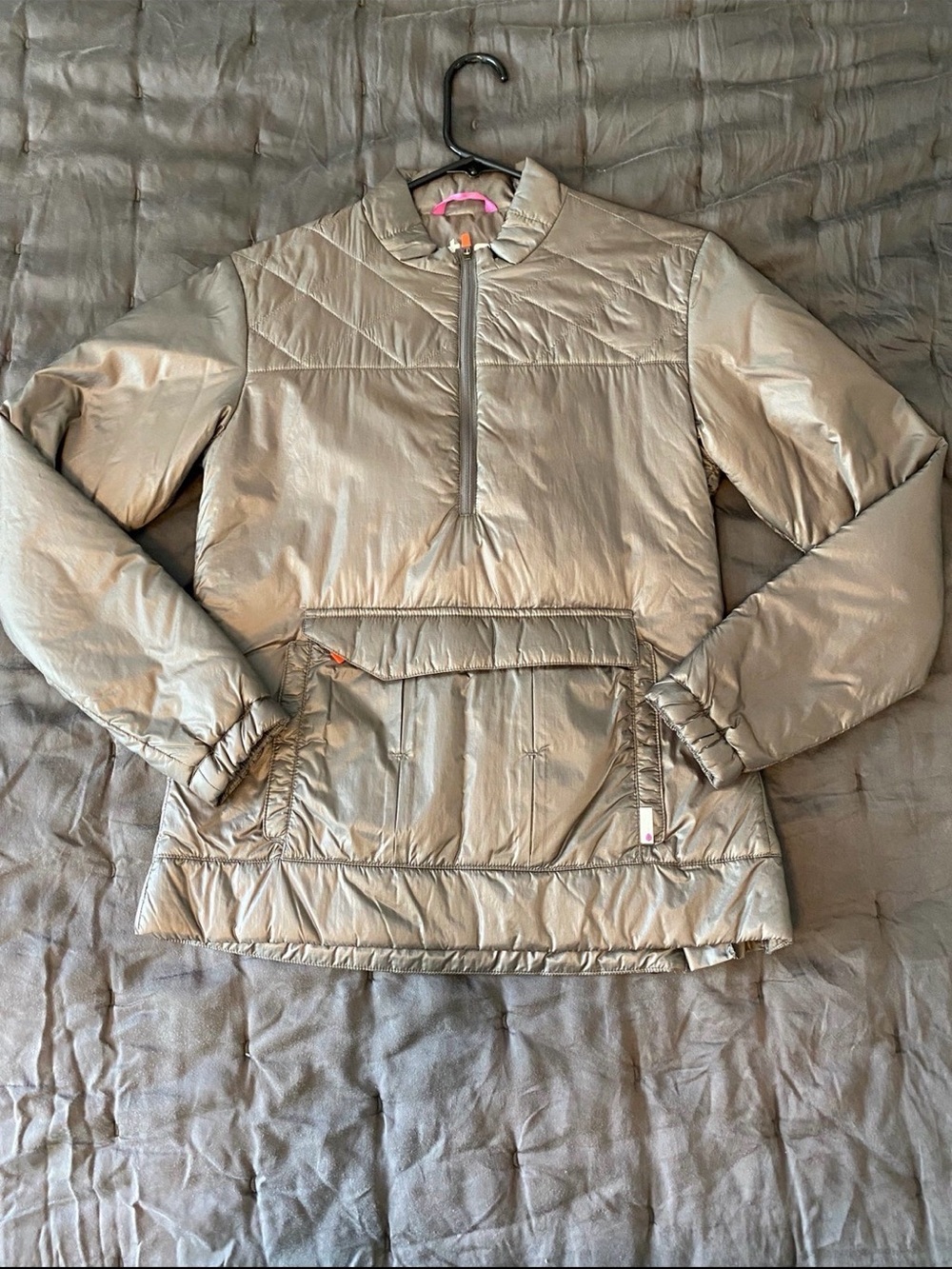 Stio down pullover Lightweight Quilted Pullover Jacket - Metallic Taupe xs
